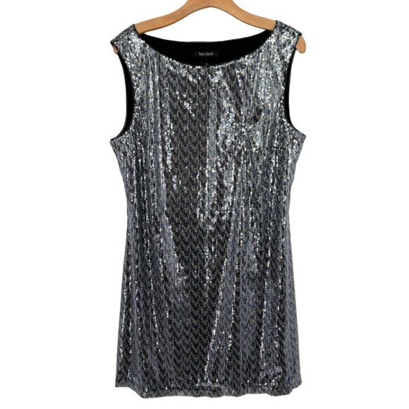 White House Black Market Sleeveless Sequin sheath Dress womens size XL - Picture 10 of 11